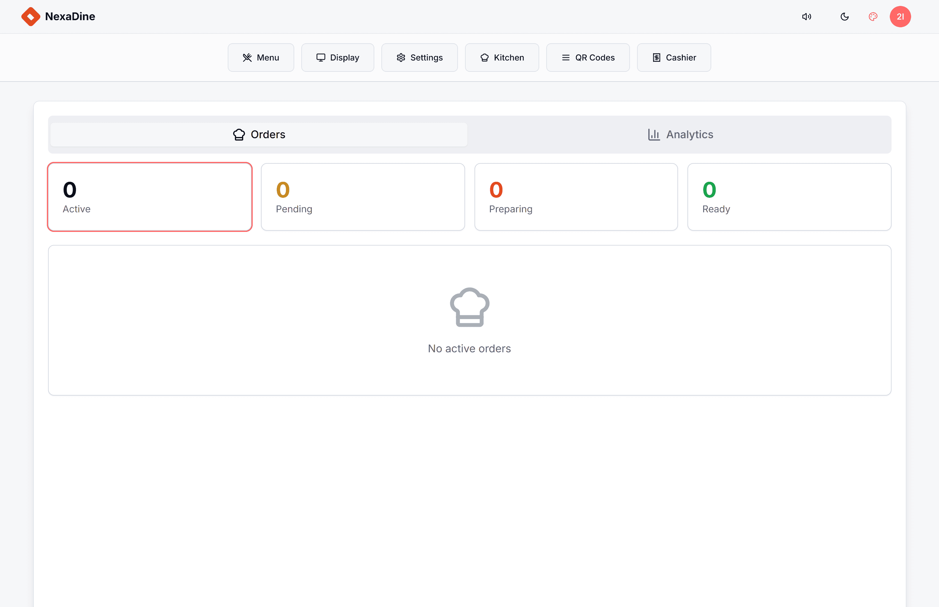 NexaDine Dashboard